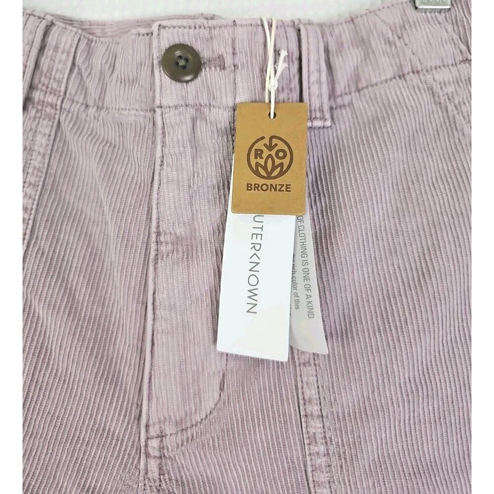 Outerknown ~Woman 27~Seventyseven Cord Shorts Bronze Light Purple Utility Cotton - Picture 2 of 13